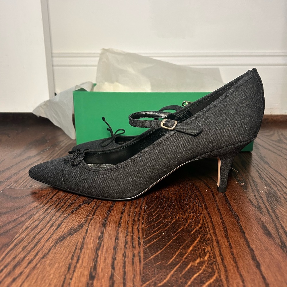 J.Crew Suiting Fabric Cap Toe Mary Jane Pump Made in Italy Sz 10